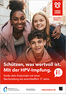 Das Bild zeigt eine Vorschau des Mediums "HPV-Wartezimmerplakat für Jugendliche"