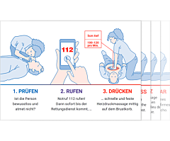 Das Bild zeigt eine Vorschau des Mediums "Scheckkarte "Du kannst Leben retten!" (Kurzanleitung zur Wiederbelebung) - Einzeln"