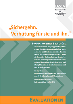 Broschüre Evaluation der Broschüre "sichergehn"