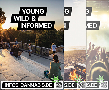 Das Bild zeigt eine Vorschau des Mediums "Motiv-Kampagne Cannabisprävention "Young, wild &..." (Postkarte)" Das Bild zeigt eine Vorschau des Mediums "Motiv-Kampagne Cannabisprävention "Young, wild &..." (Postkarte)"