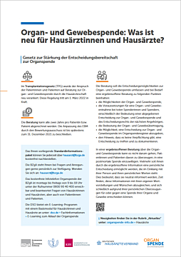 Informationsblatt Hausärzteschaft