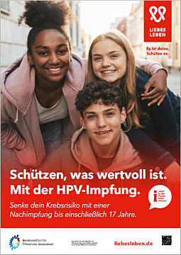 Das Bild zeigt eine Vorschau des Mediums "HPV-Wartezimmerplakat für Jugendliche"