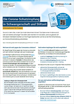 Das Bild zeigt eine Vorschau des Mediums "Die Corona-Schutzimpfung in Schwangerschaft und Stillzeit"