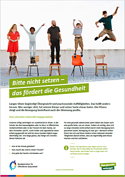 Das Bild zeigt eine Vorschau des Mediums "Bitte nicht setzen – das fördert die Gesundheit"