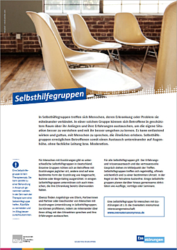 Themenblatt Selbsthilfegruppen Essstörungen