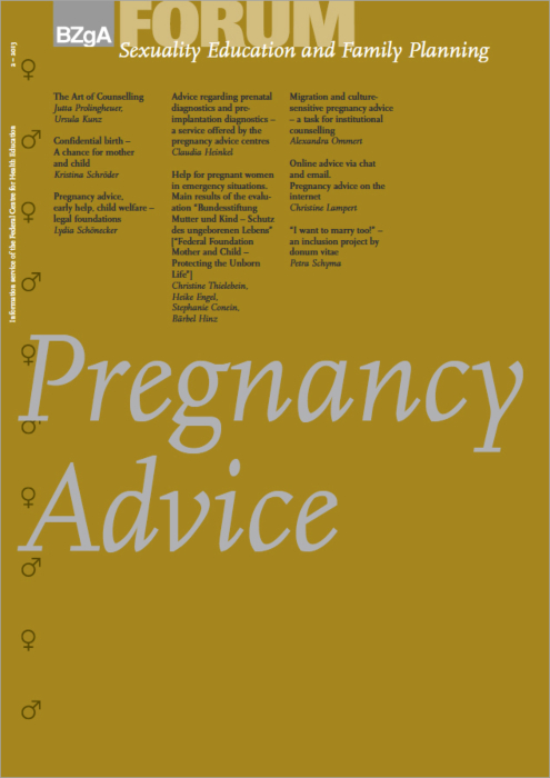 FORUM Sexualaufklärung und Familienplanung, Heft 2-2013: Pregnancy Advice, english version main product photo