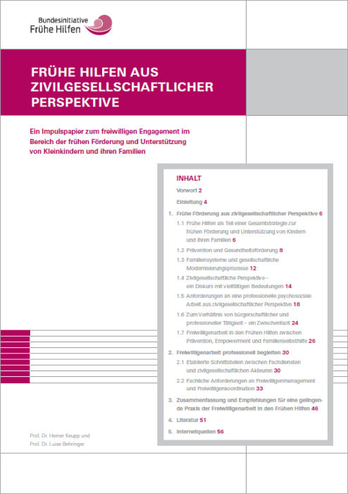 Eckpunktepapier: Eckpunktepapiere BI - Frühe Hilfen aus zivilgesellschaftlicher Perspektive main product photo