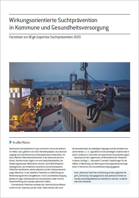 Wirkungsorientierte Suchtprävention in Kommune und Gesundheitsversorgung main product photo