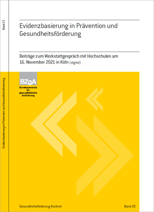 Gesundheitsförderung KONKRET, Band 25: Evidenzbasierung in Prävention und Gesundheitsförderung main product photo