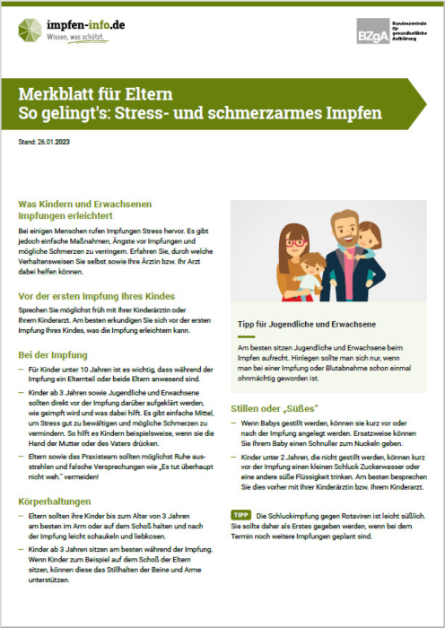 So gelingt‘s: Stress- und schmerzarmes Impfen main product photo