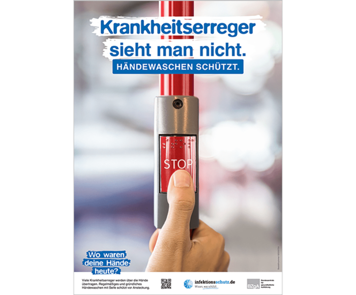 Wo waren deine Hände heute? – Motiv ÖPNV main product photo