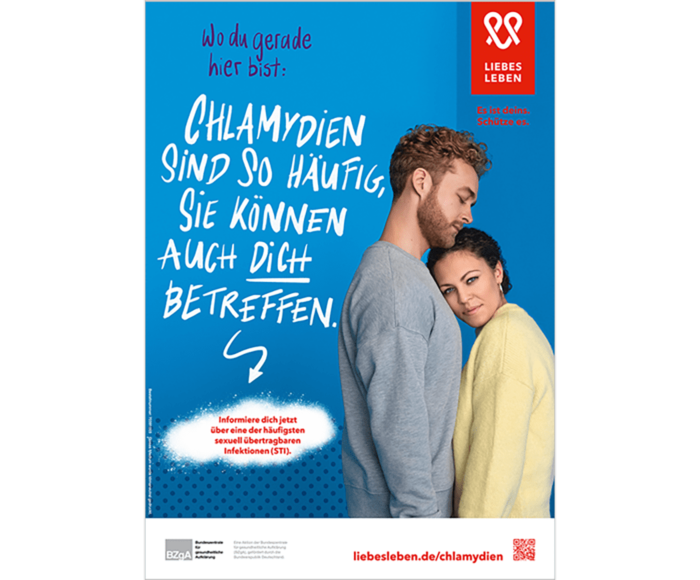 Chlamydien-Wartezimmerplakat für junge Frauen und Männer main product photo