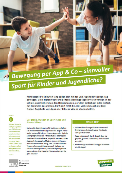 Bewegung per App & Co – sinnvoller Sport für Kinder und Jugendliche? main product photo