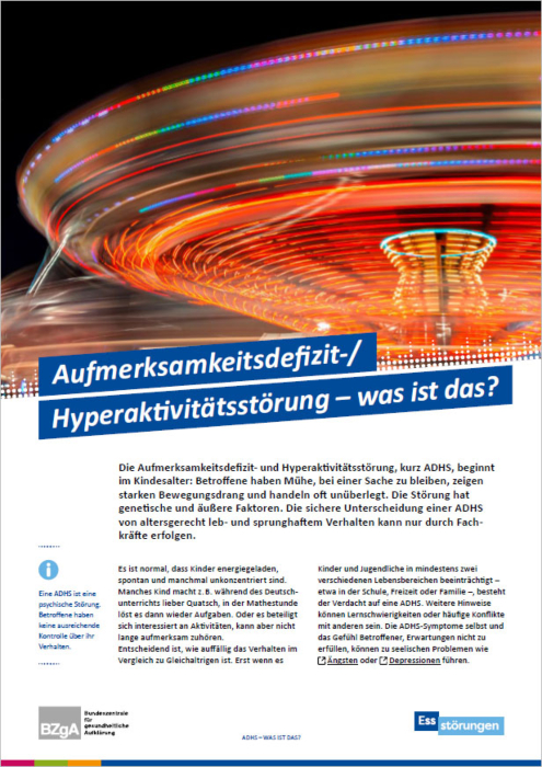 Aufmerksamkeitsdefizit- und Hyperaktivitätsstörung - was ist das? main product photo
