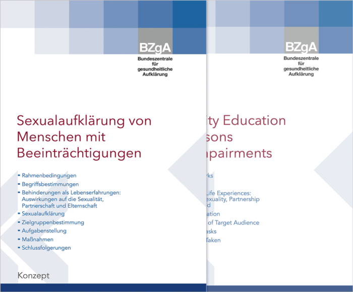 Konzept "Sexualaufklärung von Menschen mit Beeinträchtigungen" main product photo