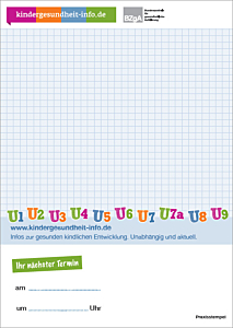 Block www.kindergesundheit-info.de - Terminblock "U-Untersuchungen"