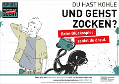 Plakat Glücksspielsucht Jugendliche, quer