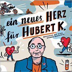 Das Bild zeigt eine Vorschau des Mediums "Graphic Novel "Ein neues Herz für Hubert K.""