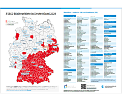Das Bild zeigt eine Vorschau des Mediums "FSME-Risikogebiete in Deutschland mit Landkreis-Tabelle"