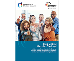 Das Bild zeigt eine Vorschau des Mediums "Flyer zum kostenlosen Gesundheits-Check-up"