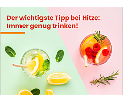 Verteilkarte Trinktipps Klima-Mensch-Gesundheit