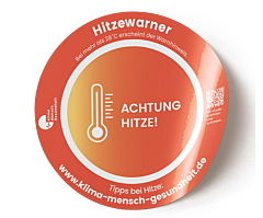 Das Bild zeigt eine Vorschau des Mediums "Aufkleber "Achtung Hitze""