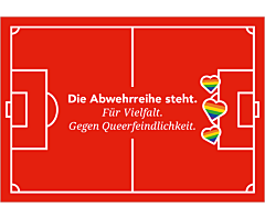 LIEBESLEBEN-Postkarte &raquo;Die Abwehrreihe steht&laquo;