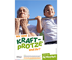 Plakat Poster Zeit f&uuml;r Bewegung "Kraft-Protze"