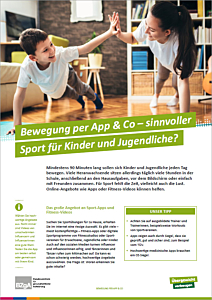Bewegung per App & Co &ndash; sinnvoller Sport f&uuml;r Kinder und Jugendliche?