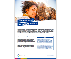 Psychisch stabil und gesund bleiben