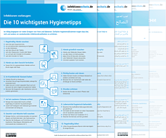 PDF Infografik &ndash; Infektionen vorbeugen: Die 10 wichtigsten Hygienetipps