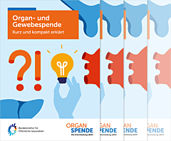 Das Bild zeigt eine Vorschau des Mediums "Organ- und Gewebespende – Kurz und kompakt erklärt (mit integriertem Organspendeausweis)"
