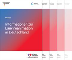 Das Bild zeigt eine Vorschau des Mediums "Infoblatt - Informationen zur Laienreanimation in Deutschland"