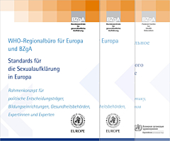 Das Bild zeigt eine Vorschau des Mediums "Standards für die Sexualaufklärung in Europa"